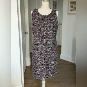 Talbots Multicolor Tweed Midi Dress